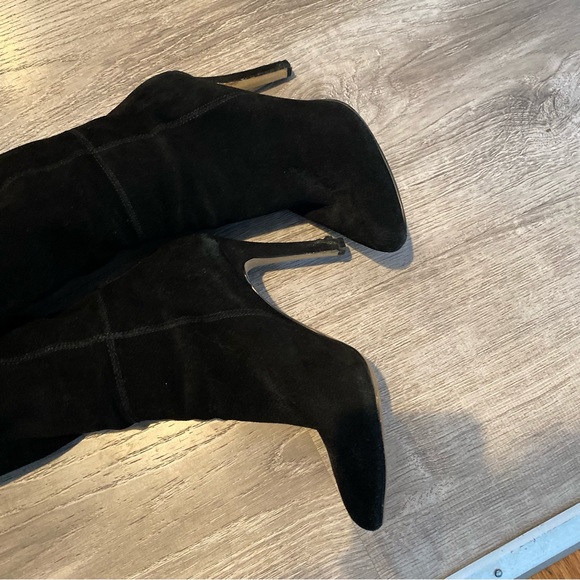 Dolce Vita Black Suede Over the Knee Boots sz 7.5 heel damage - Picture 2 of 6